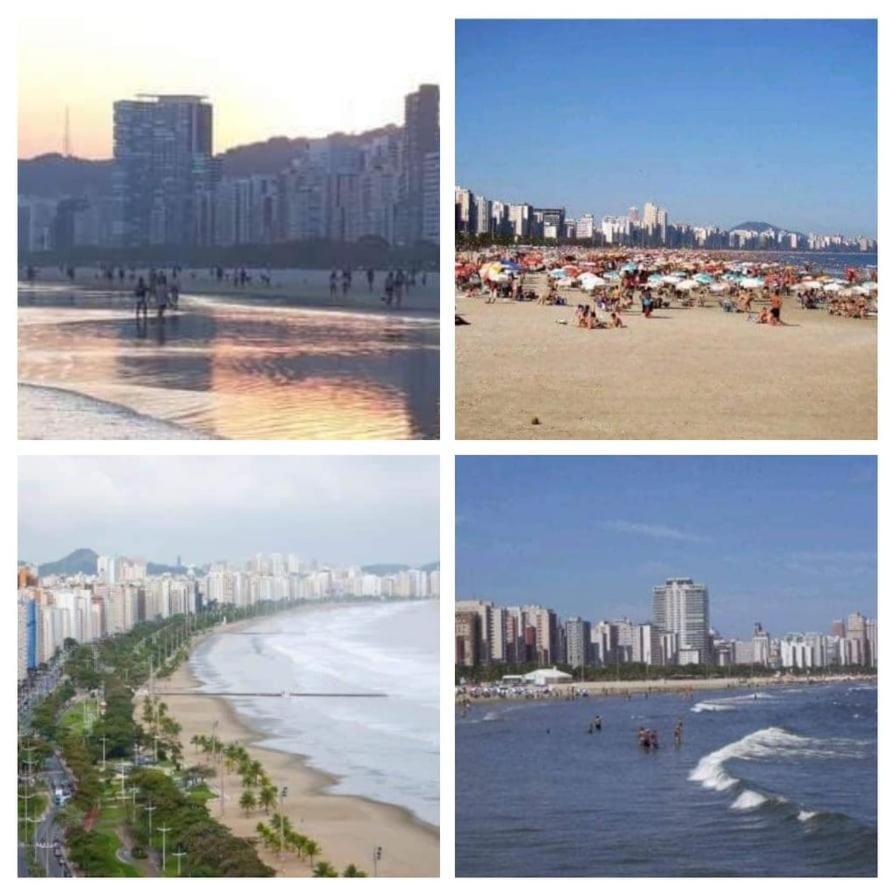 100 Mts Praia Roupa Cama Toalha Banho Wi-Fi Ar Condicionado Portaria 24 Horas Santos  Esterno foto