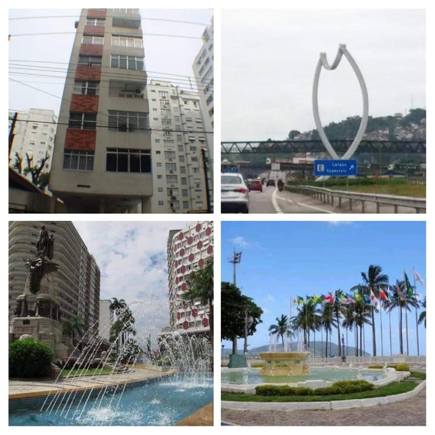100 Mts Praia Roupa Cama Toalha Banho Wi-Fi Ar Condicionado Portaria 24 Horas Santos  Esterno foto